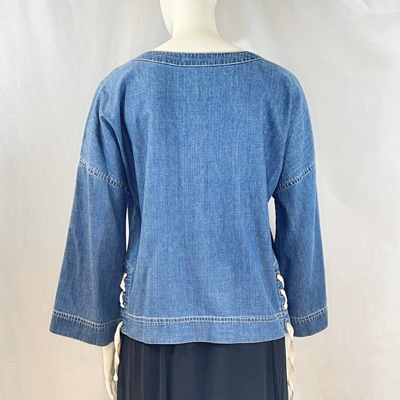 Coastal Ease Vibe Denim Chambray Top | Madewell - Picture 4 of 8